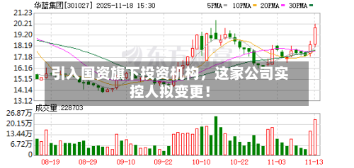 引入国资旗下投资机构，这家公司实控人拟变更！